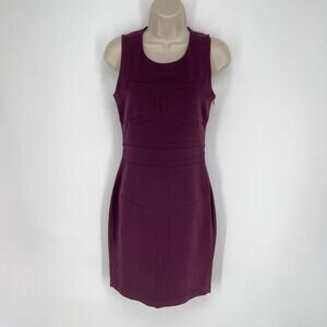 Diane von Furstenberg Galya Brazen Plum Sleeveless Sheath Dress Sz 2 Bodycon